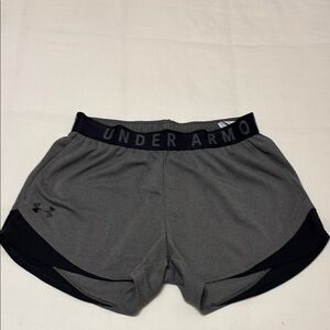 Under Armour Gray and Black Athletic Shorts
